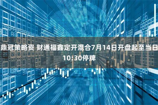 鼎冠策略资 财通福鑫定开混合7月14日开盘起至当日10:30停牌