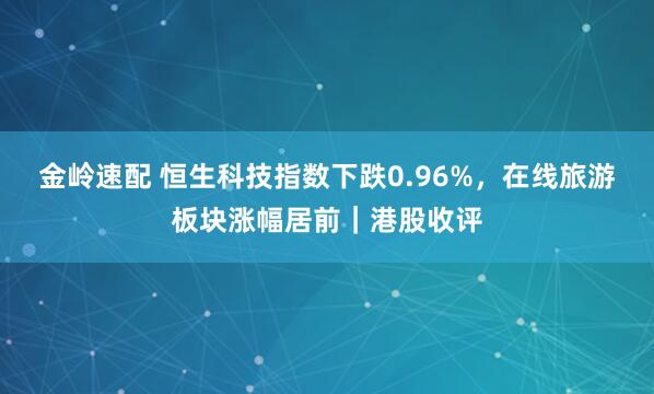 金岭速配 恒生科技指数下跌0.96%，在线旅游板块涨幅居前｜港股收评